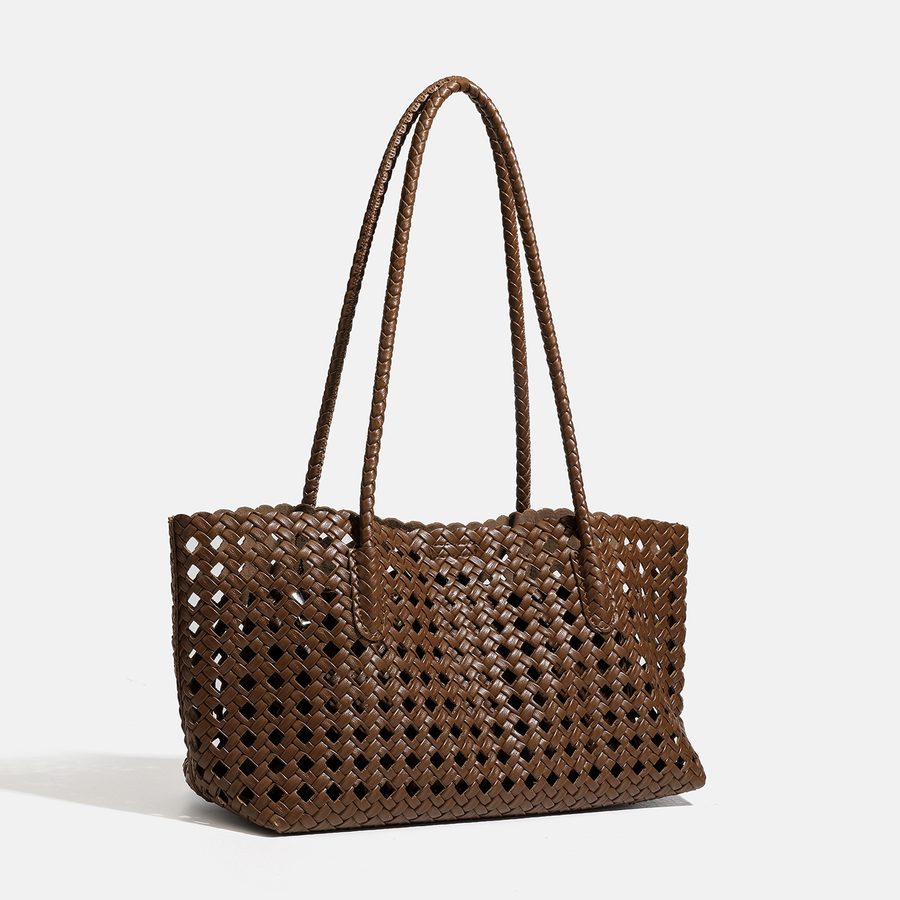 Quilted Large Shoulder Tote Bag Set view 2