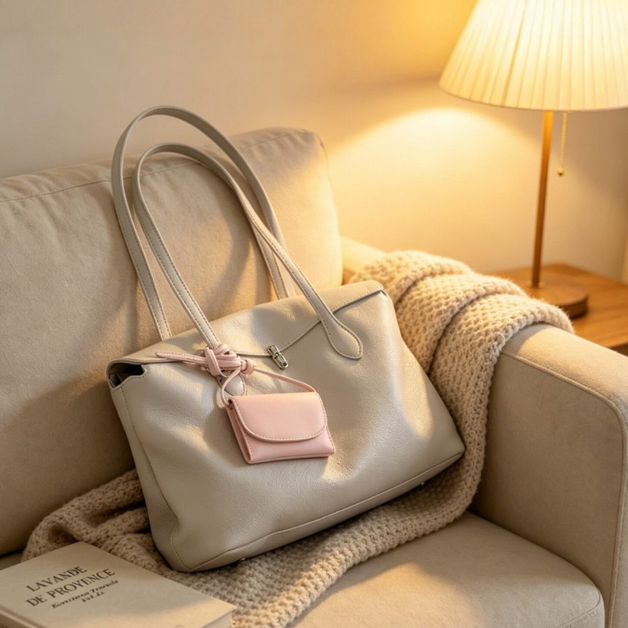 Quilted Flap Lock Tote Pillow Shoulder Bag