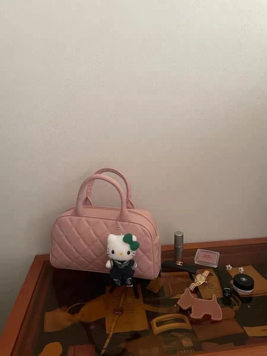 Petit Sac Bowling Poignée Supérieure Matelassé Brodé view 2