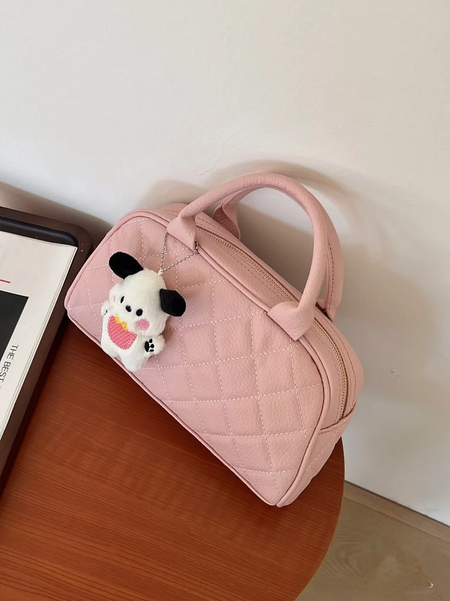 Petit Sac Bowling Poignée Supérieure Matelassé Brodé view 8