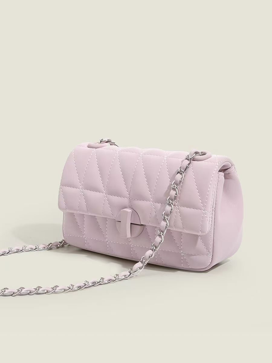 Quilted Chain Small Square Crossbody Bag