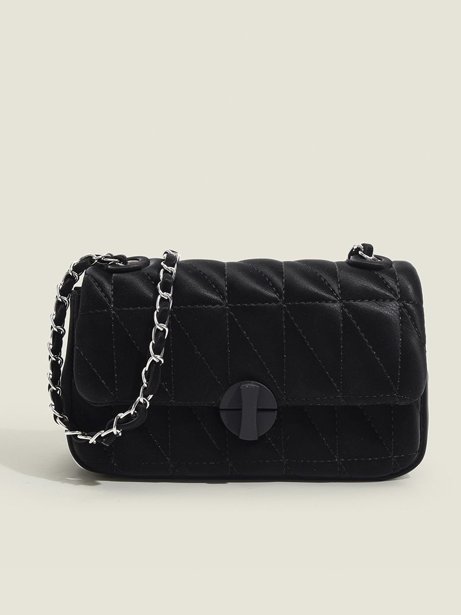 Quilted Chain Small Square Crossbody Bag view 2