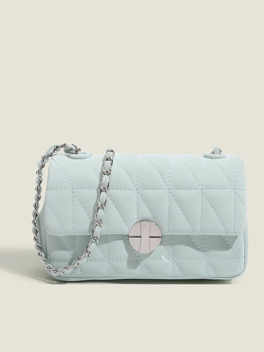 Quilted Chain Small Square Crossbody Bag view 4