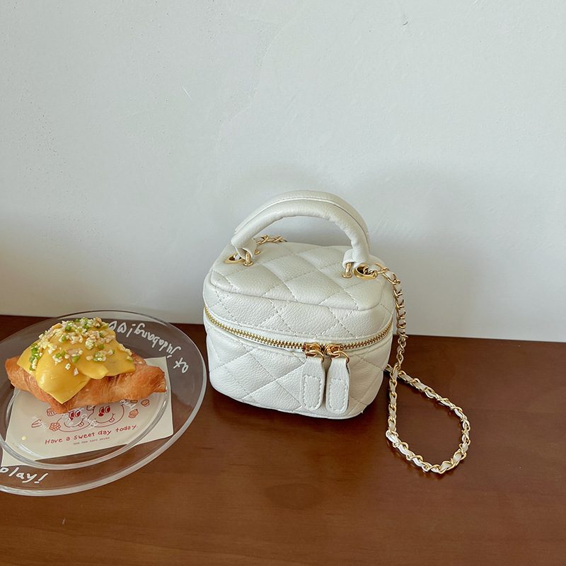 Quilted Mini Chain Top-Handle Crossbody Bag view 6