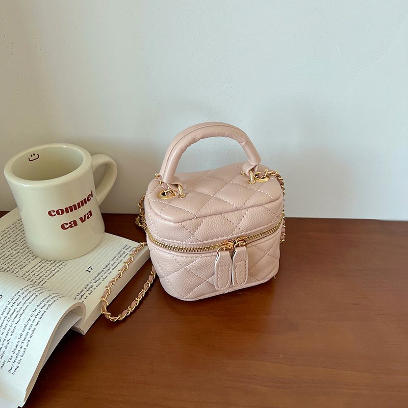 Quilted Mini Chain Top-Handle Crossbody Bag view 8