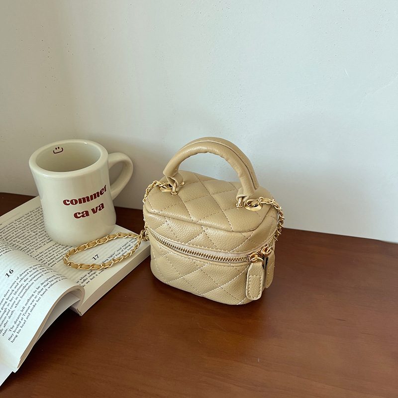 Quilted Mini Chain Top-Handle Crossbody Bag view 9