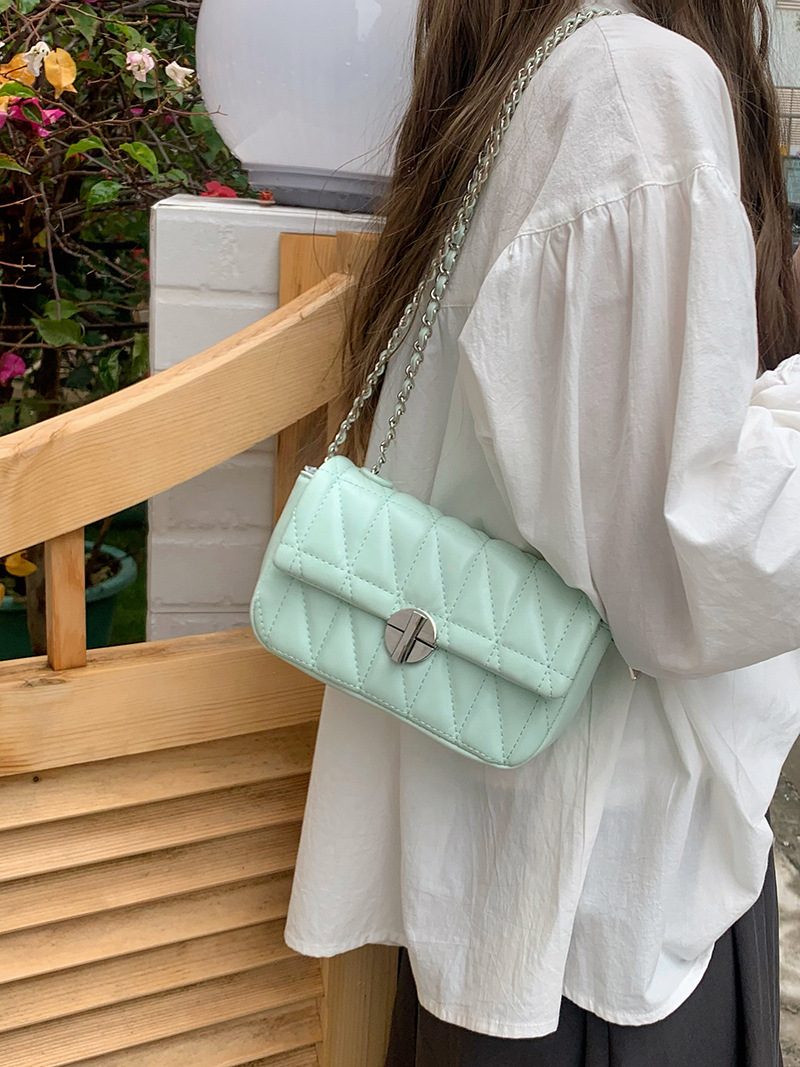 Quilted Chain Shoulder Crossbody Bag view 5