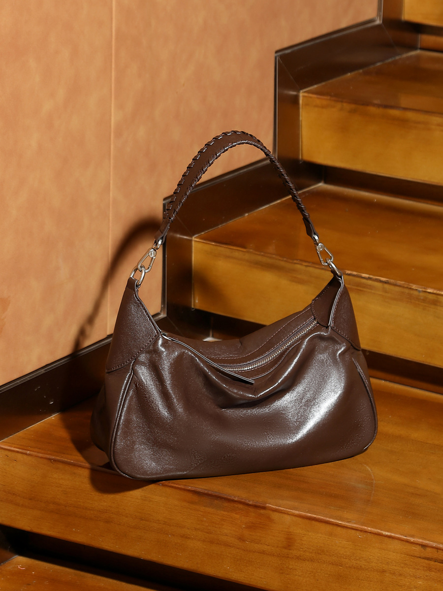 Bolso Hobo de Cuero Vegetal Cristal para Hombro o Sobaco — Rojo Ancora y Cinco Colores view 5