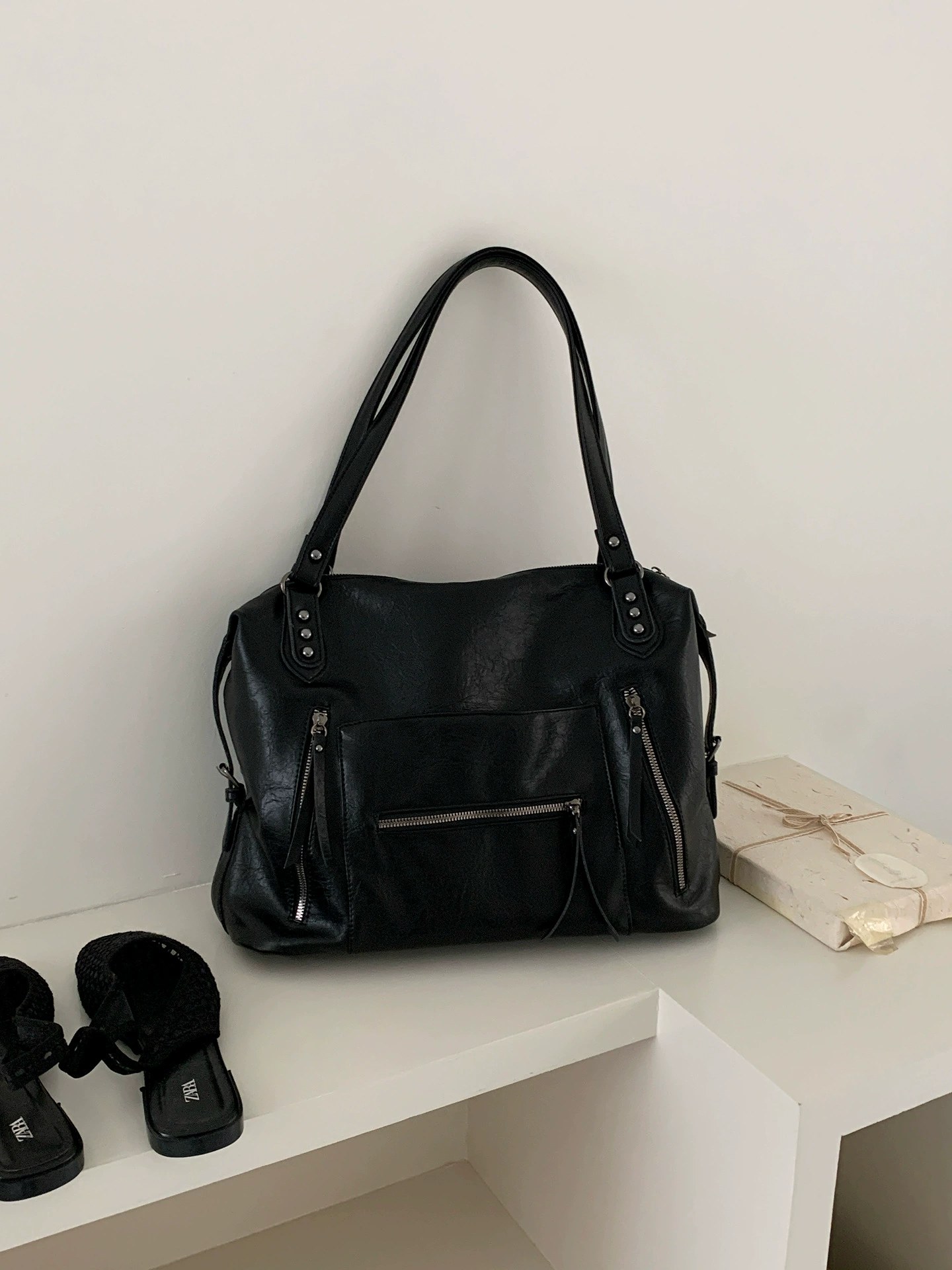 PU Leather Shoulder Bag for wholesale OEM — YANYAN Bags Guangzhou handbag factory