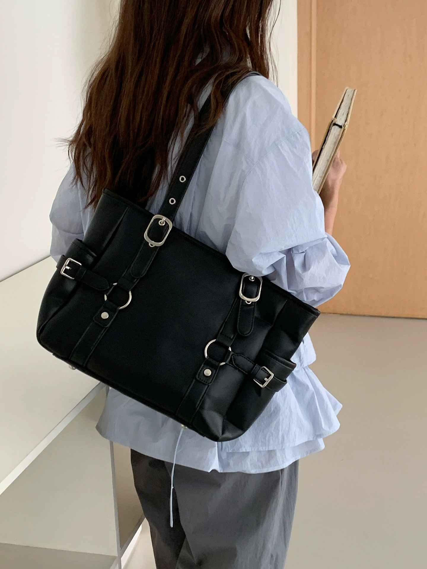 PU Leather Shoulder Bag for wholesale OEM — YANYAN Bags Guangzhou handbag factory