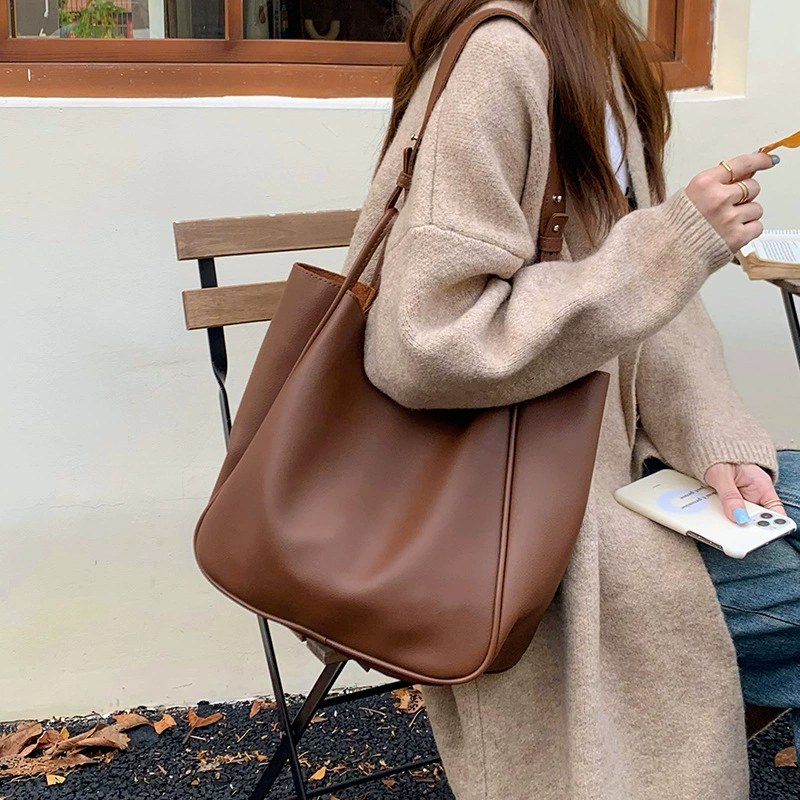 PU Leather Shoulder Bag for wholesale OEM — YANYAN Bags Guangzhou handbag factory