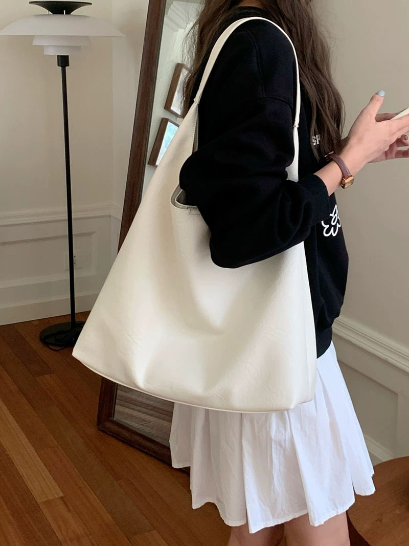 Silver PU Leather Shoulder Bag view 4