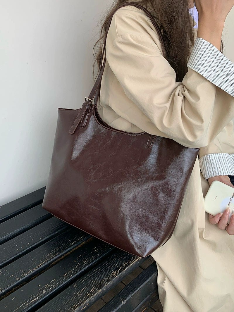 PU Leather Shoulder Bag for wholesale OEM — YANYAN Bags Guangzhou handbag factory