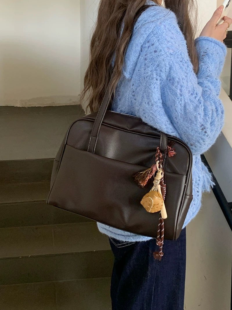 PU Leather Shoulder Bag for wholesale OEM — YANYAN Bags Guangzhou handbag factory