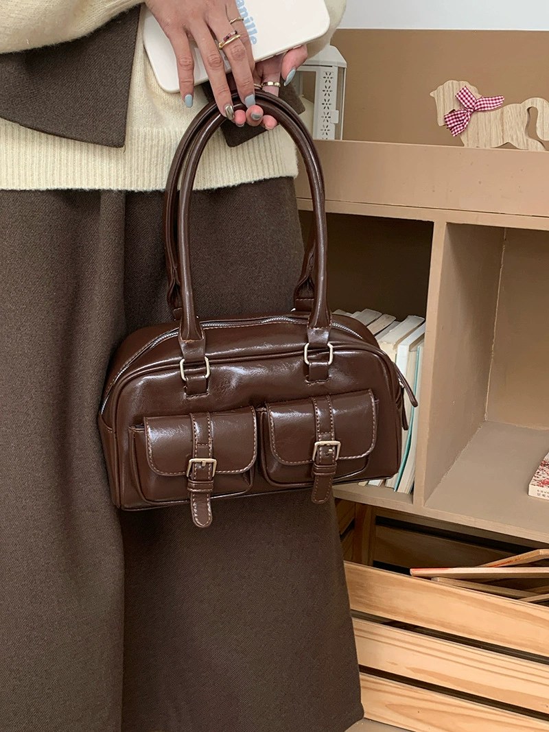 PU Leather Shoulder Bag for wholesale OEM — YANYAN Bags Guangzhou handbag factory