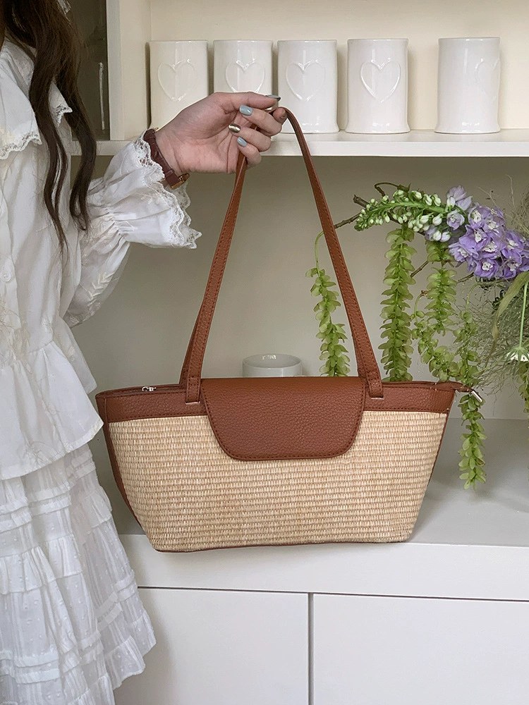 Woven Synthetic Shoulder Bag for wholesale OEM — YANYAN Bags Guangzhou handbag factory