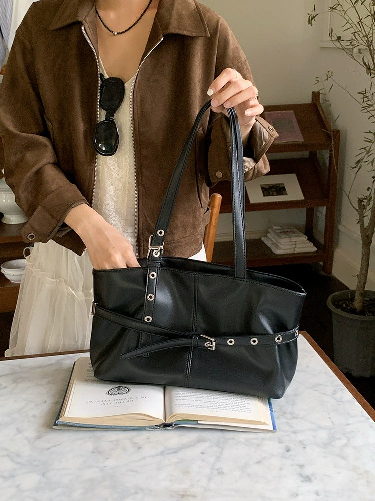 PU Leather Shoulder Bag for wholesale OEM — YANYAN Bags Guangzhou handbag factory