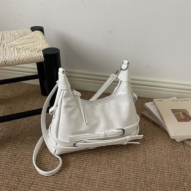 Vintage Moto Studded Shoulder Bag view 2