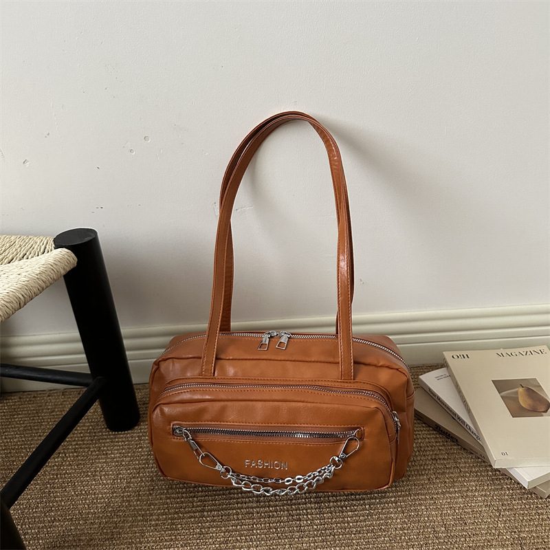 Solid Color Commuter Shoulder Bag view 2