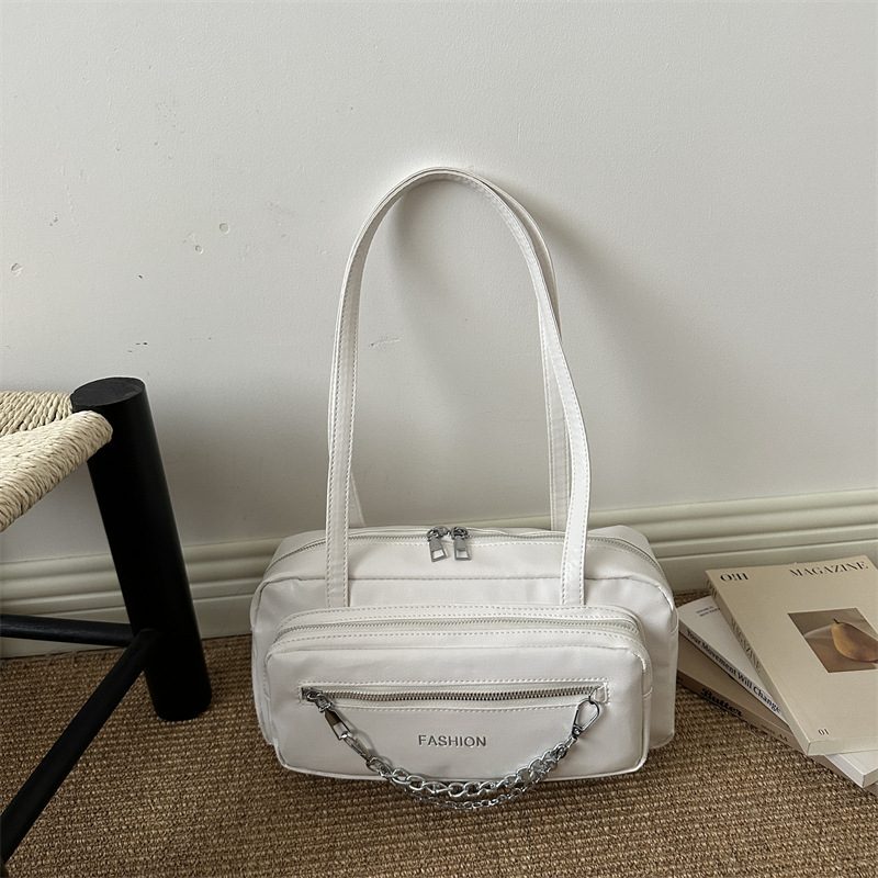Solid Color Commuter Shoulder Bag view 3
