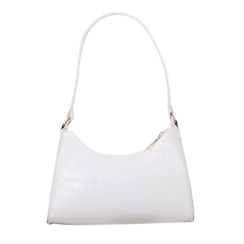 Crocodile Embossed Minimalist Shoulder Bag view 5