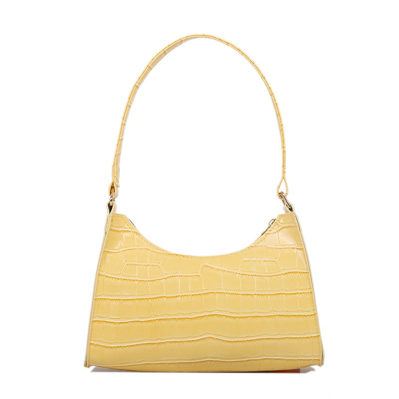 Crocodile Embossed Minimalist Shoulder Bag view 7