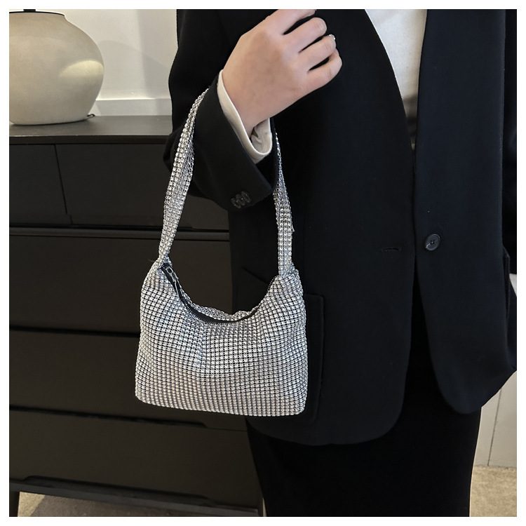 Rhinestone Embellished Shoulder Bag view 4