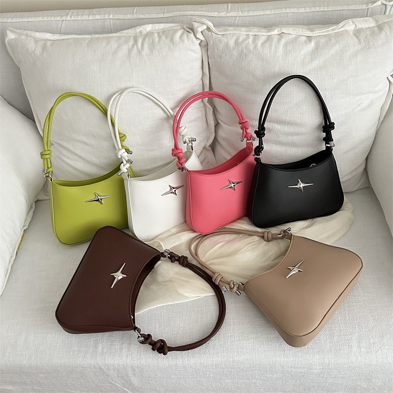 Solid Color Casual Shoulder Bag