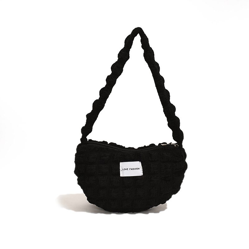 Pleated Puff Cotton Shoulder Bag view 5