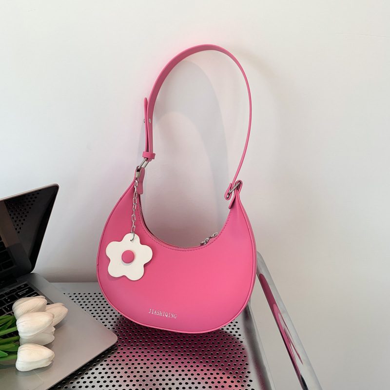 Candy Color Half Moon Shoulder Bag view 3