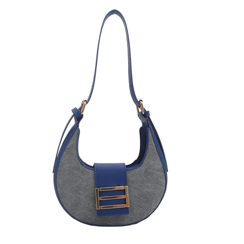 Schultertasche Halbmond mit Farbblock view 10