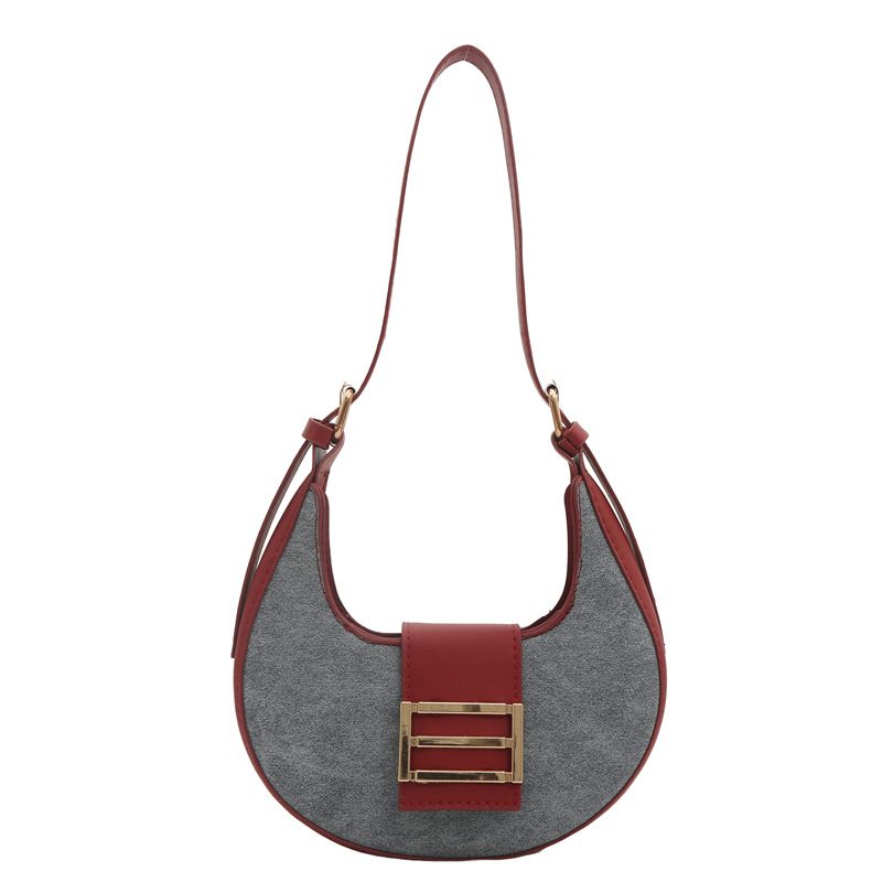 Schultertasche Halbmond mit Farbblock view 11
