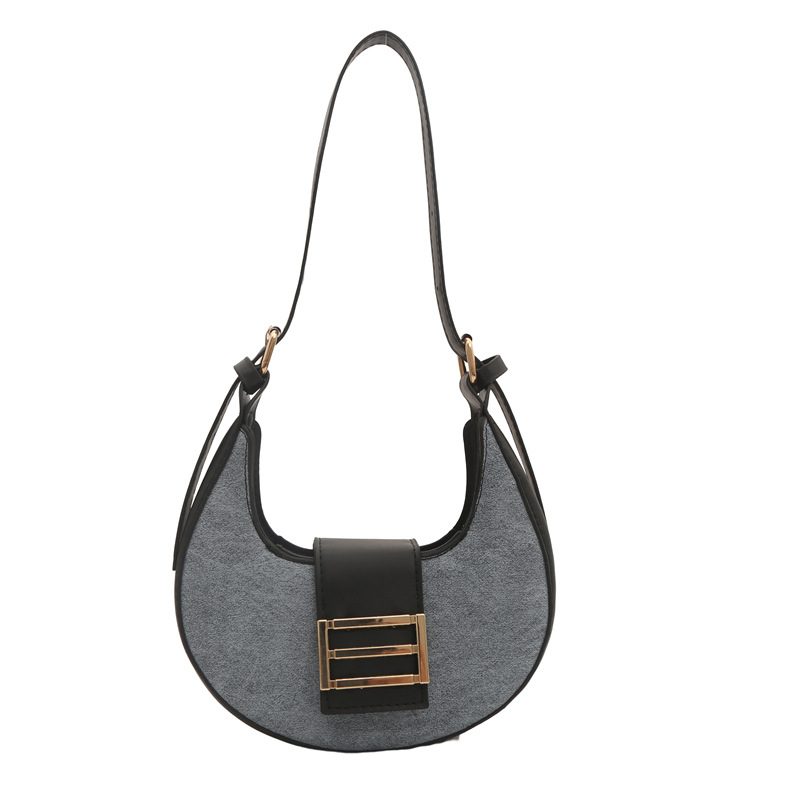 Schultertasche Halbmond mit Farbblock view 7