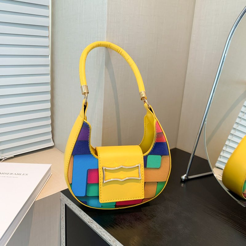 Two-Tone Crescent Shoulder Bag view 2