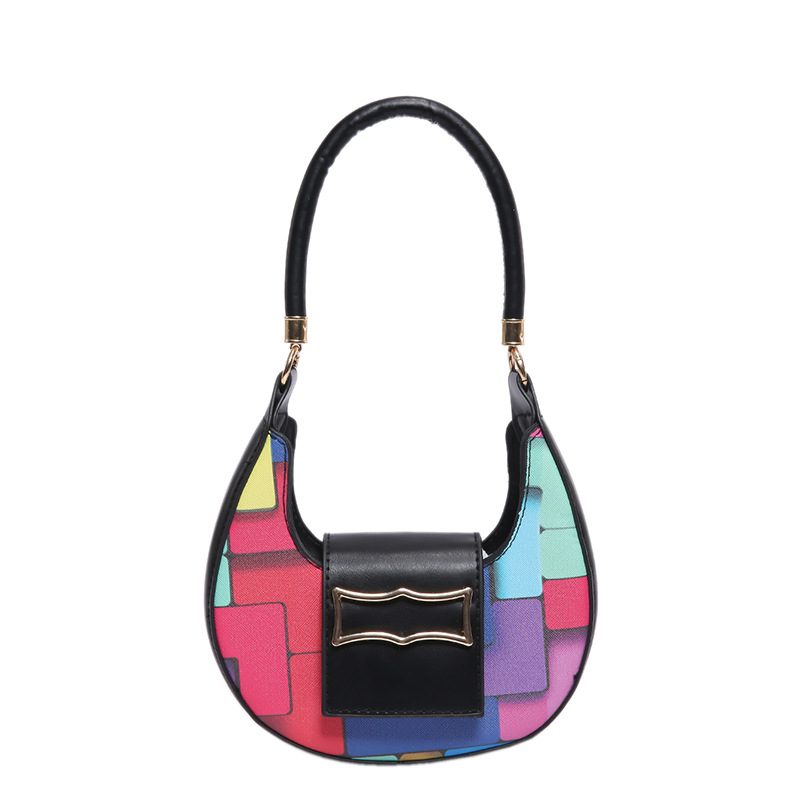 Two-Tone Crescent Shoulder Bag view 5