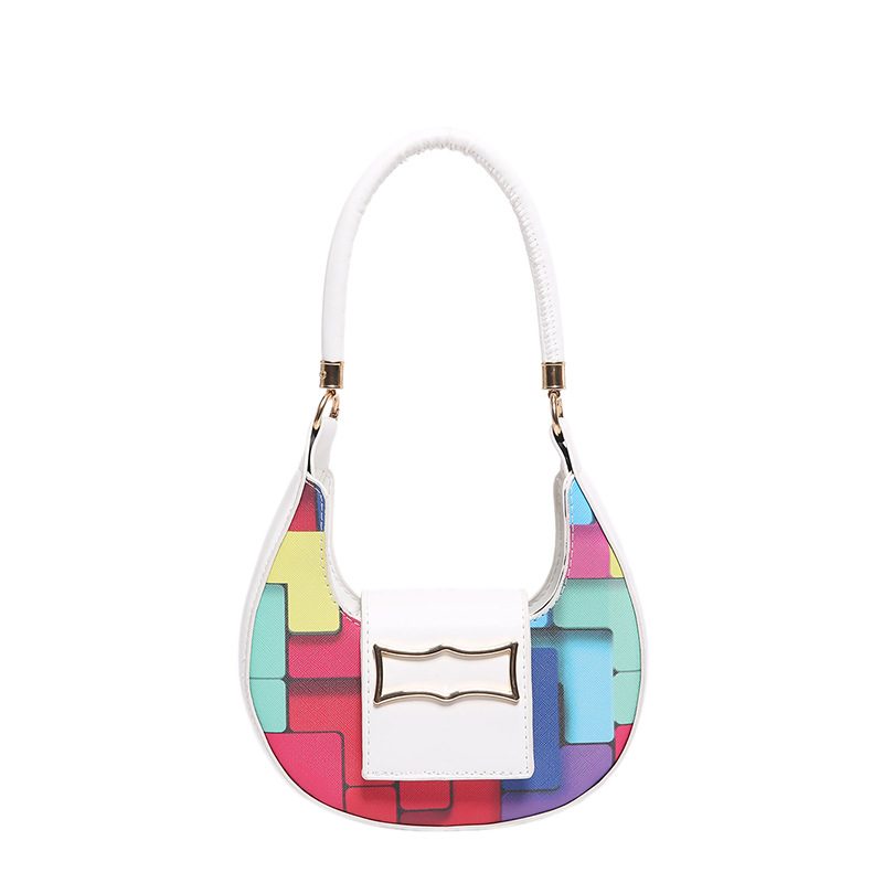 Two-Tone Crescent Shoulder Bag view 6