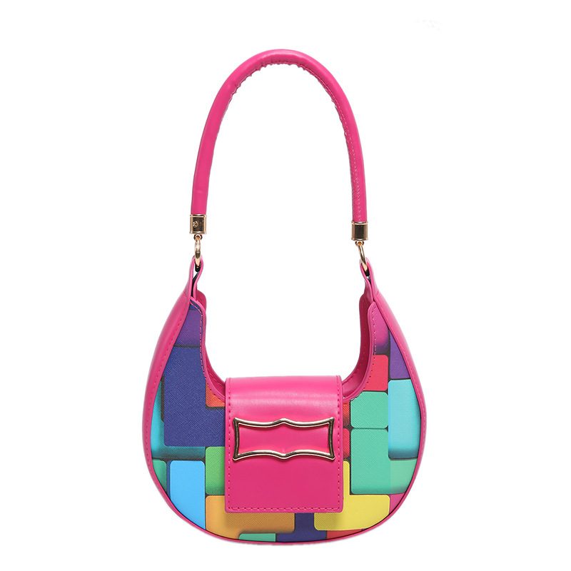 Two-Tone Crescent Shoulder Bag view 8