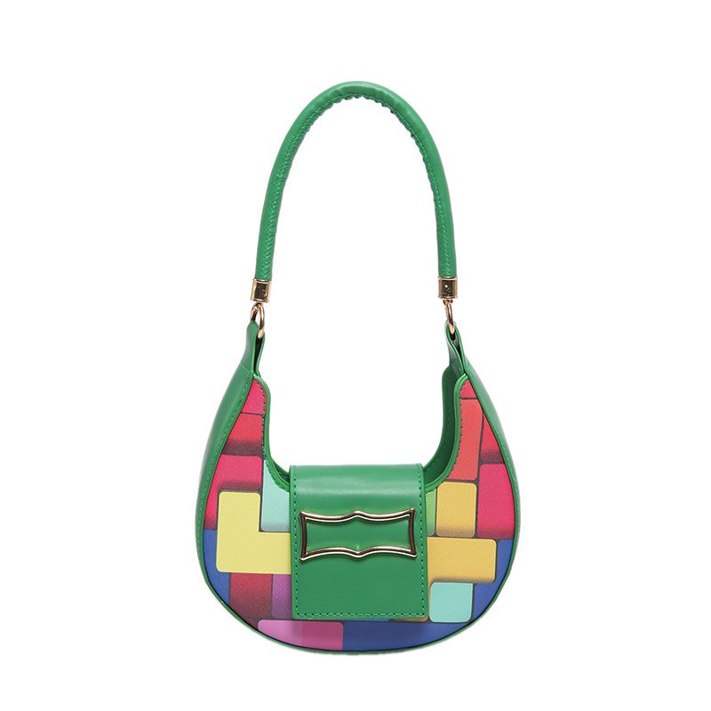 Two-Tone Crescent Shoulder Bag view 9