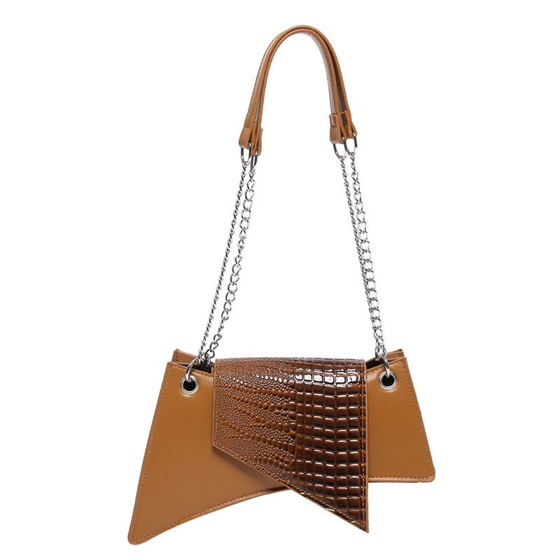 Bolsa de Ombro com Corrente e Textura de Crocodilo view 5