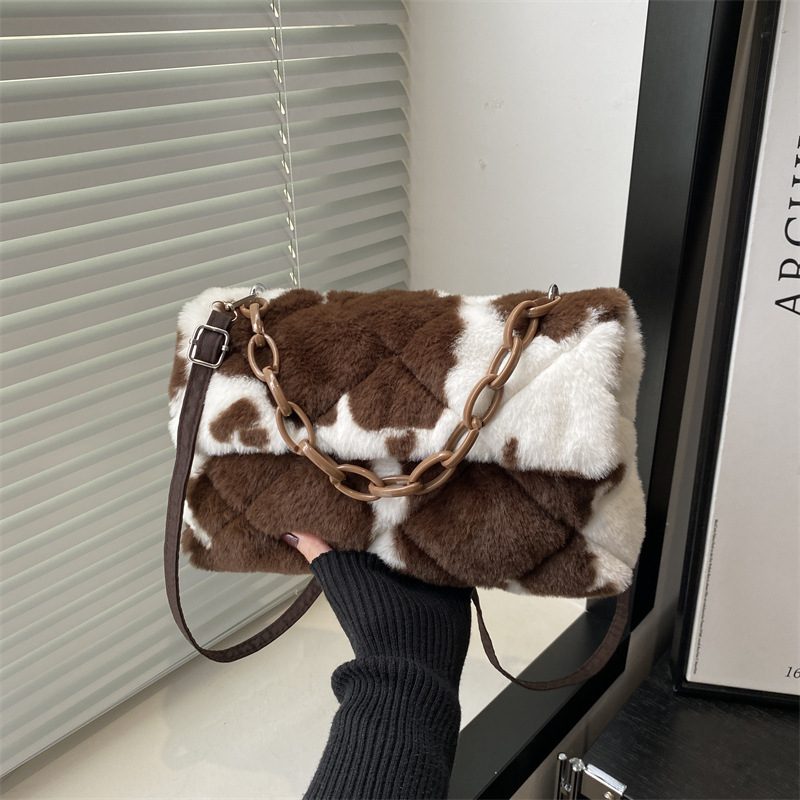 Soft Fuzzy Plush Shoulder Bag view 3