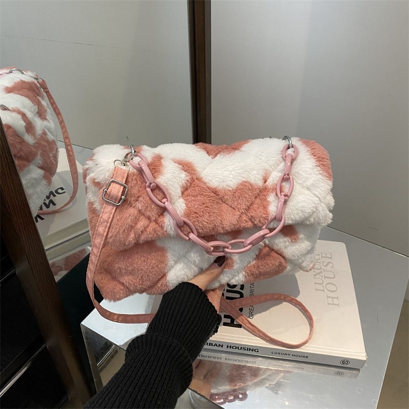 Soft Fuzzy Plush Shoulder Bag view 4
