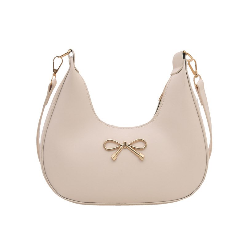 Bow Decor Crescent Shoulder Bag view 6