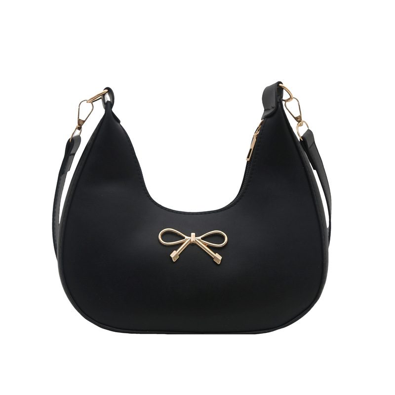 Bow Decor Crescent Shoulder Bag view 7