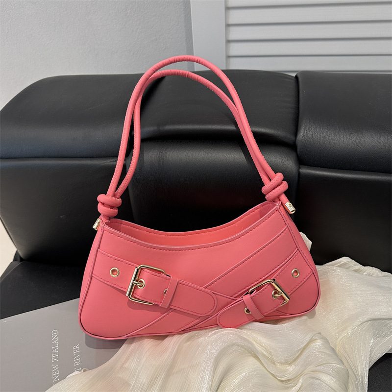 Waxed Leather Belt Buckle Shoulder Bag view 2