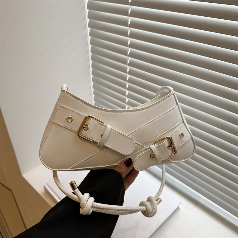 Waxed Leather Belt Buckle Shoulder Bag view 4