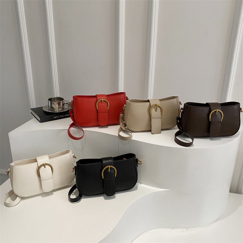 Vintage Belt Buckle Shoulder Bag