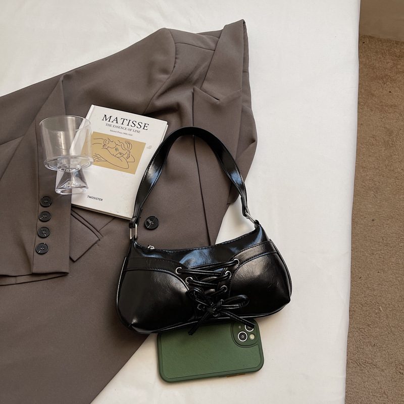 Solid PU Underarm Shoulder Bag view 2