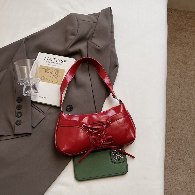 Solid PU Underarm Shoulder Bag view 4