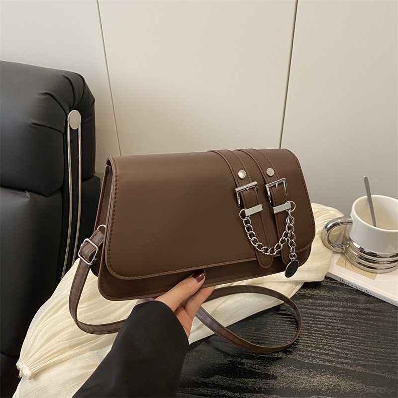 Belted Minimalist Shoulder Bag view 3