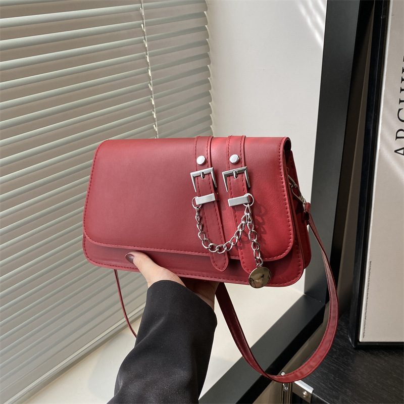 Belted Minimalist Shoulder Bag view 4